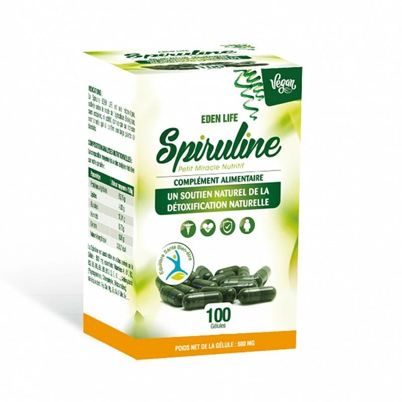 EDEN LIFE SPIRULINE 100 GELULES