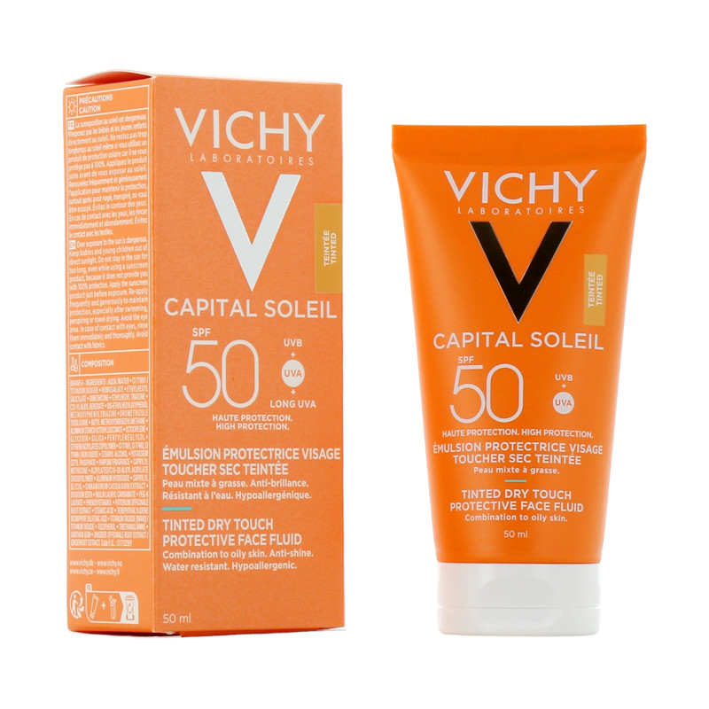 Vichy Capital Soleil Émulsion Toucher Sec Teintée SPF50 (50ml)