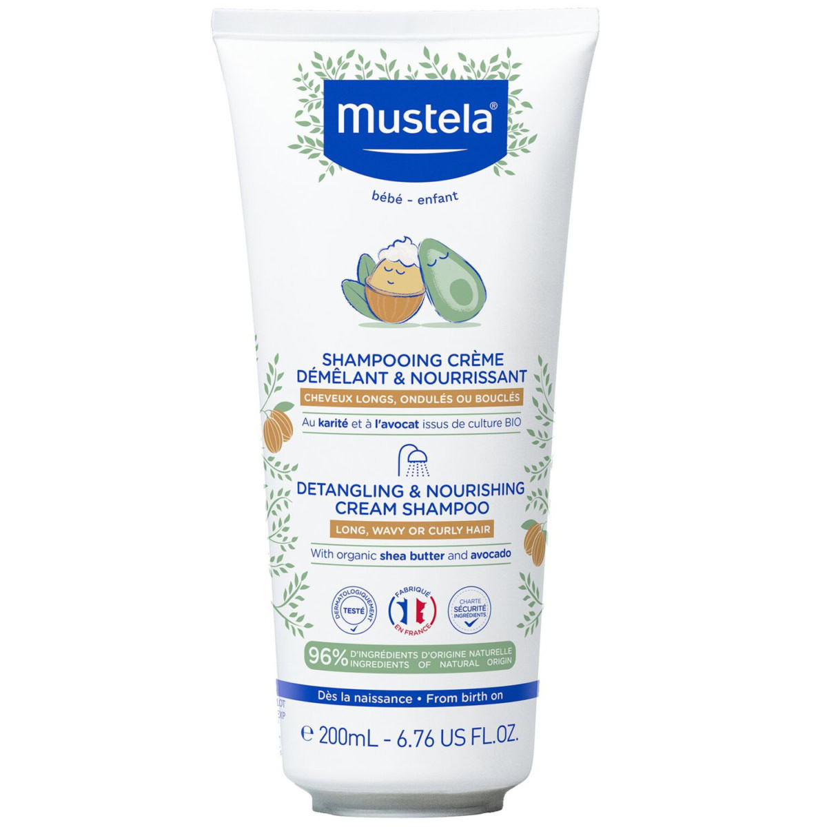 Mustela Shampooing Crème Démêlant et Nourrissant 200ml
