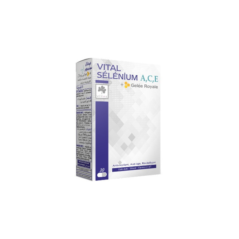 Vital Sélénium A, C, E + Gelée Royale 30 capsules
