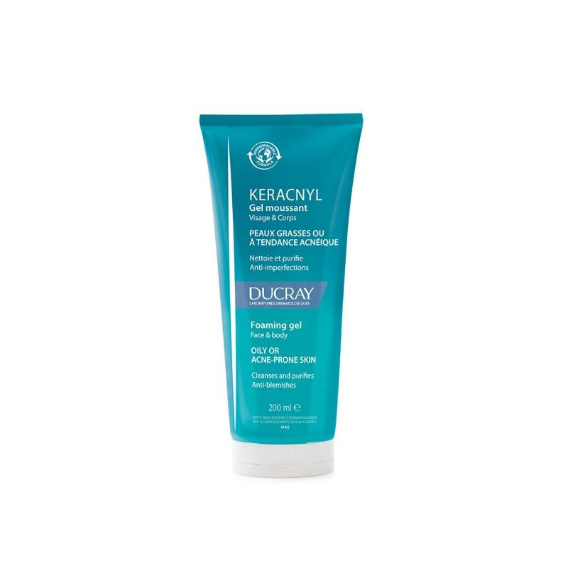 DUCRAY KERACNYL GEL MOUSSANT VISAGE ET CORPS 200ML